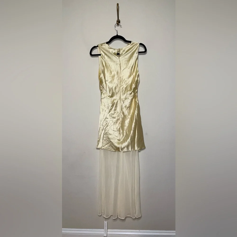 Reformation Logan Silk Dress in Blonde - Picture 11 of 14